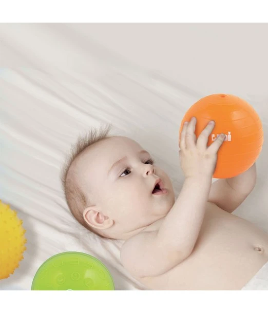 Ludi 3 Sensory Balls Yellow Green Orange 6m+ 2