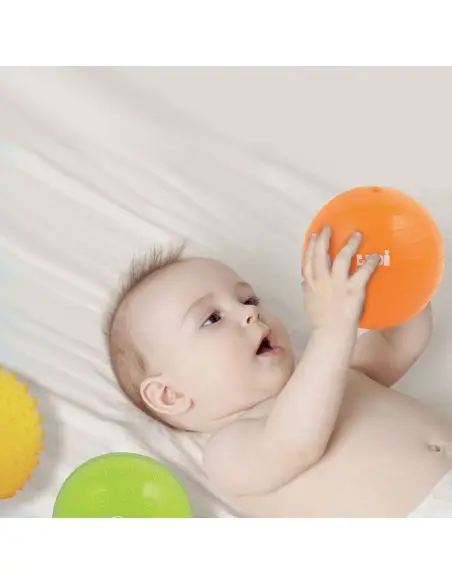 Ludi 3 Balles Sensorielles Jaune Vert Orange 6m+ Jouet - Ludi