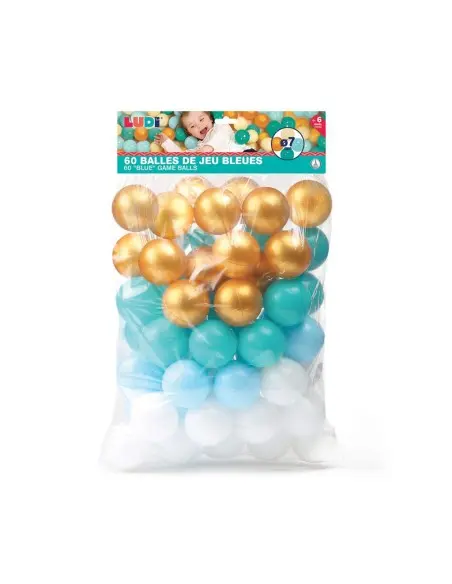 Ludi Lot de 60 Balles de Jeu Bleu 6m+ Accueil - Ludi Maroc