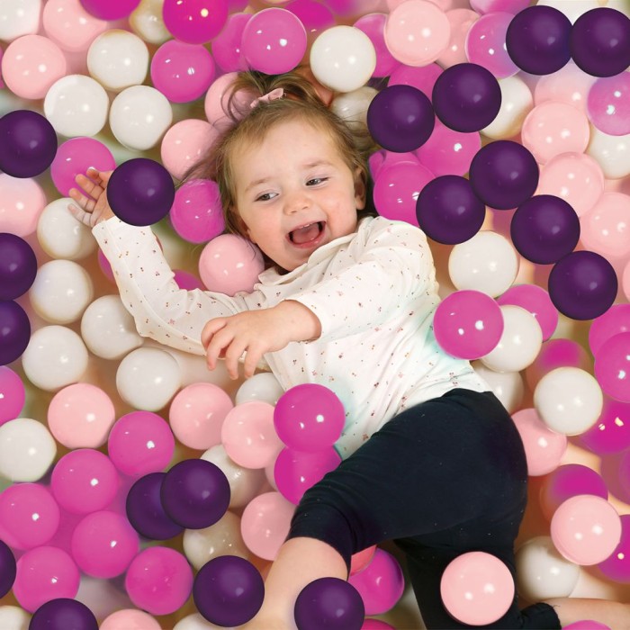 Ludi Lot de 60 Balles de Jeu Rose/Mauve 6m+ Univers Bébé -