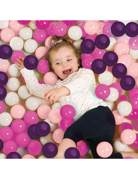 Ludi Lot de 60 Balles de Jeu Rose/Mauve 6m+ Univers Bébé -