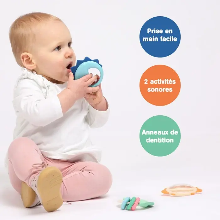 Ludi Hochet de dentition animaux 3m+ Anneau de dentition -