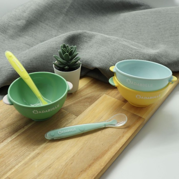 Badabulle Lot de 6 cuillères en silicone Vaisselle bébé -