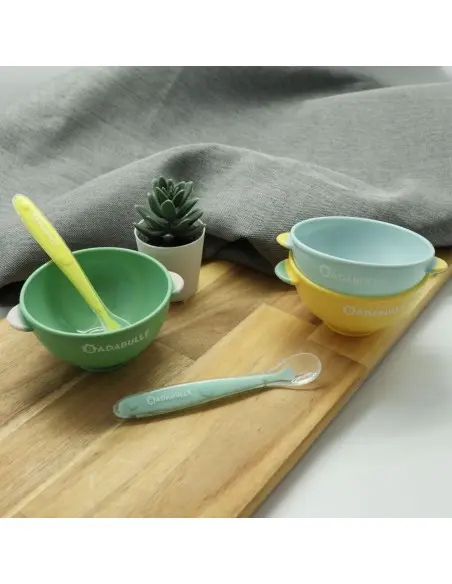 Badabulle Lot de 6 cuillères en silicone Vaisselle bébé -