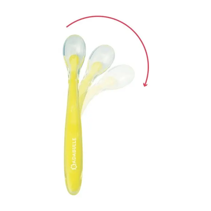 Badabulle Lot de 6 cuillères en silicone Vaisselle bébé -