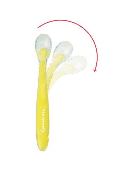 Badabulle Lot de 6 cuillères en silicone Vaisselle bébé -
