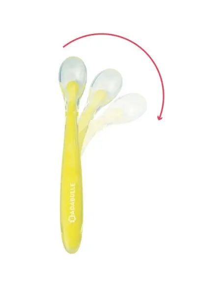 Badabulle Lot de 6 cuillères en silicone Vaisselle bébé -