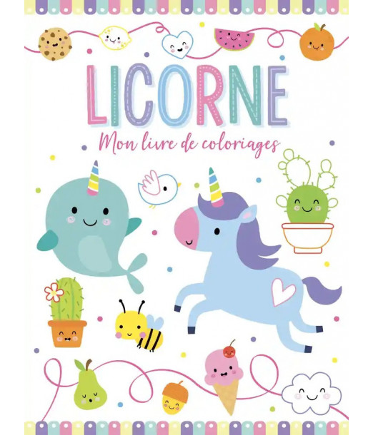Mon squishy licorne à colorier - Livre de coloriages avec 1 2