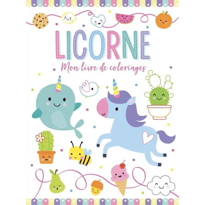 Mon squishy licorne à colorier - Livre de coloriages avec 1