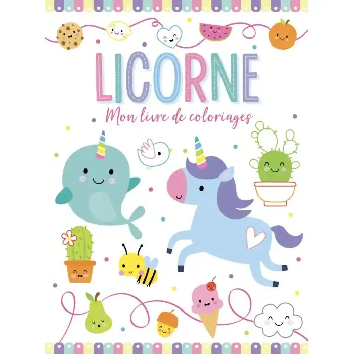 Mon squishy licorne à colorier - Livre de coloriages avec 1