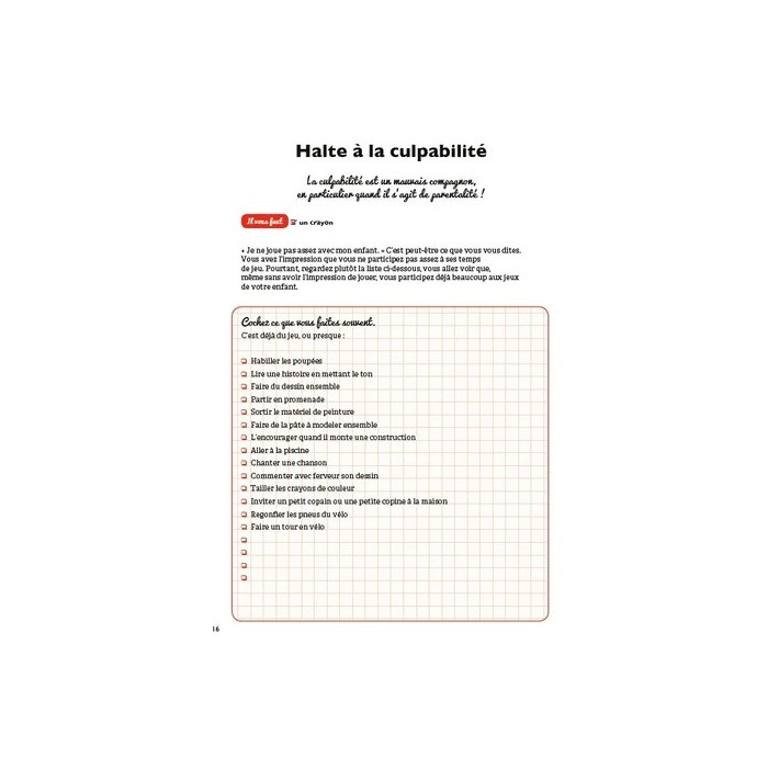 Le cahier Jouer avec son enfant Lecture - Maroc