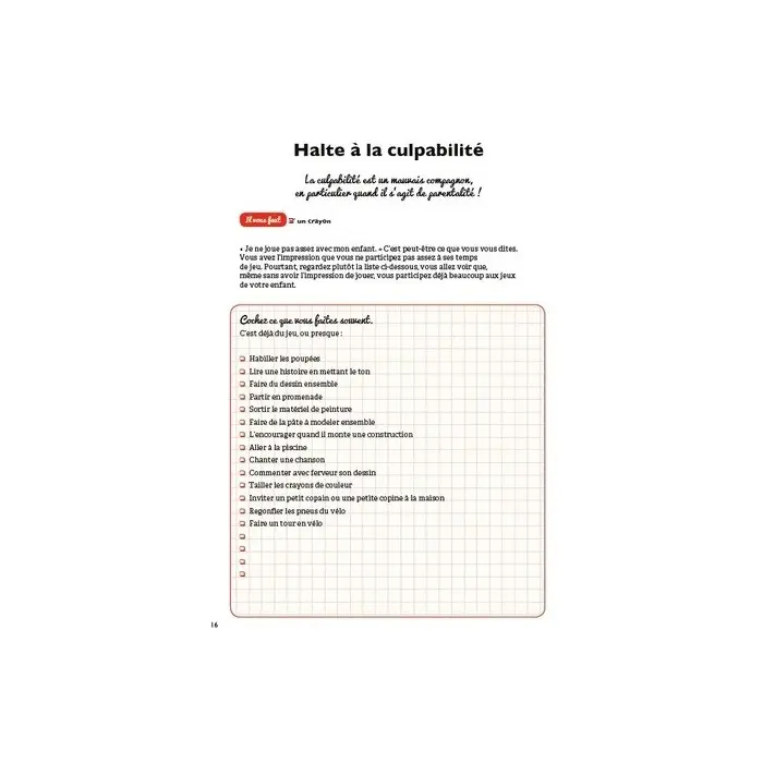 Le cahier Jouer avec son enfant Lecture - Maroc