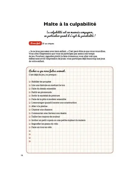 Le cahier Jouer avec son enfant Lecture - Maroc