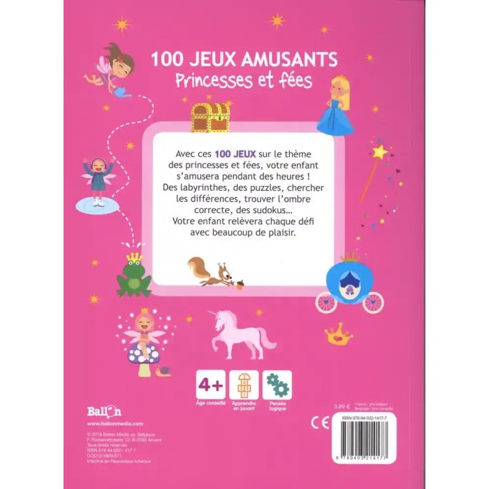 100 Jeux amusants - Princesses et fées 4ans+ 3 - 5 ans - Maroc