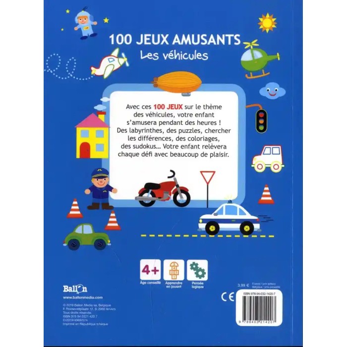 100 Jeux amusants - Les véhicules 4ans+ 3 - 5 ans - Maroc