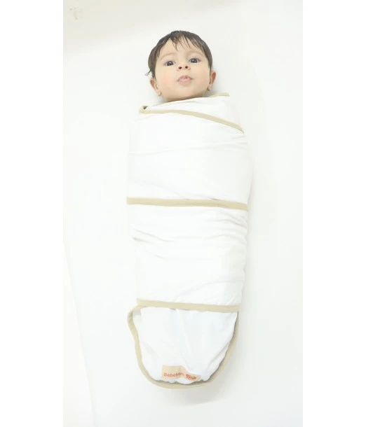 Swaddling blanket - White/Beige