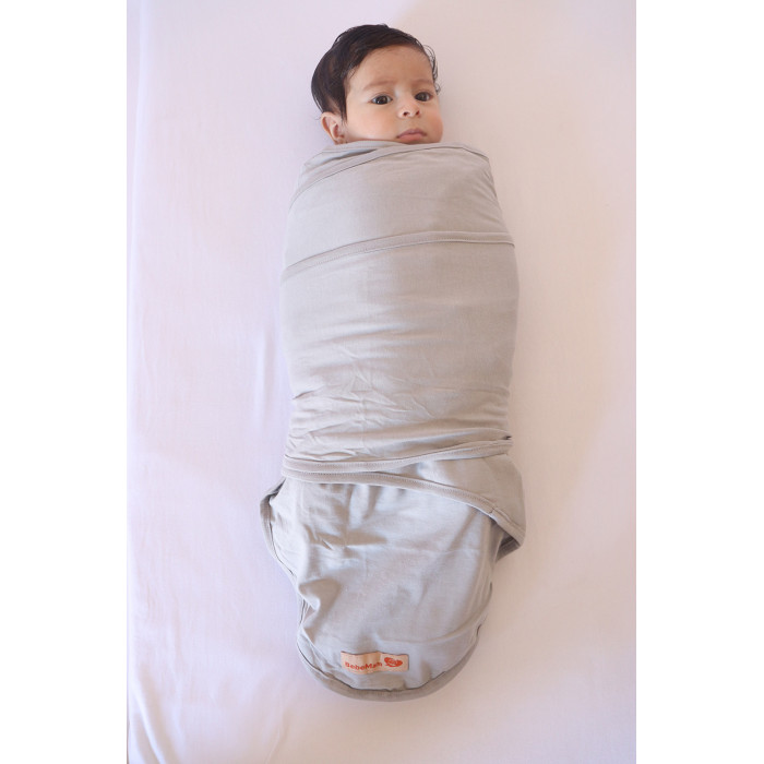 Couverture d'emmaillotage + Bonnet Gris NV