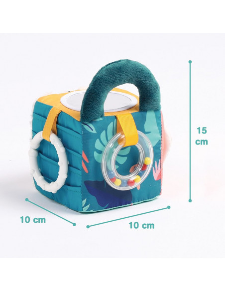 Ludi Cube d’éveil en tissu 3m+ Jouet - Ludi Maroc Ludi Cube d’éveil en tissu 3m+ Jouet - Ludi Maroc