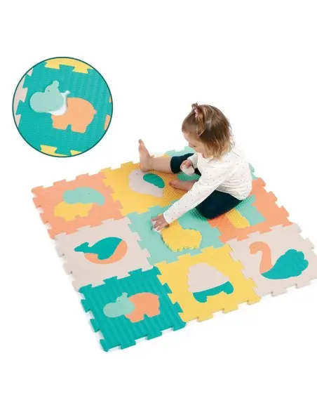 Ludi foam mat animal tiles pastel 90x90 cm from 0 months — photo 4