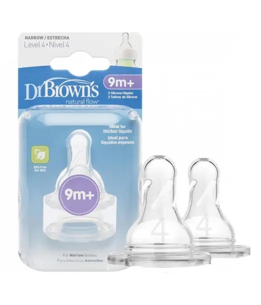 Dr Brown's Pack de 2 tétines Cole étroit 9m+ Tétines - Dr