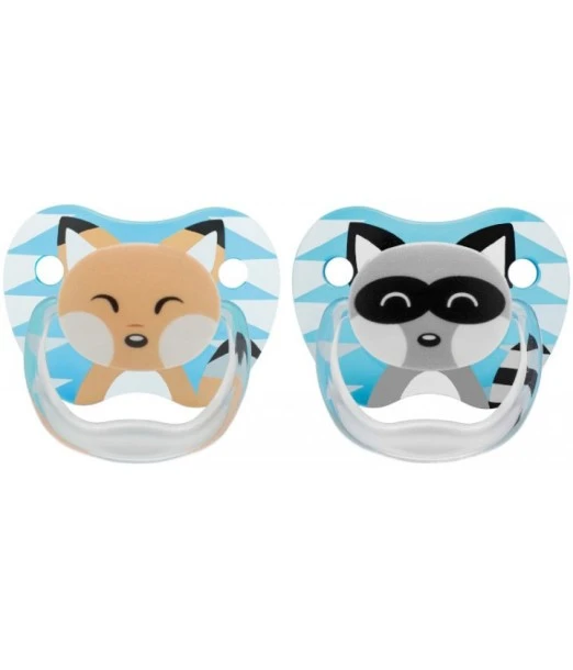Dr Brown’s pacifier from 0 to 6 months Fox & Lemur pack of 2 2