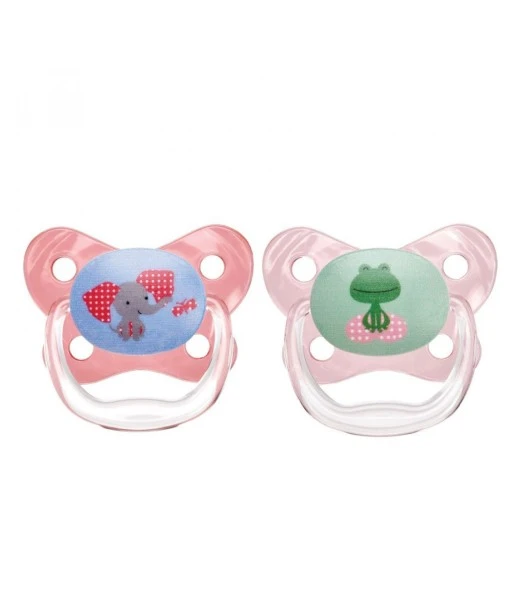 Dr Brown’s pacifier from 0 to 6 months Butterfly pink pack of 2