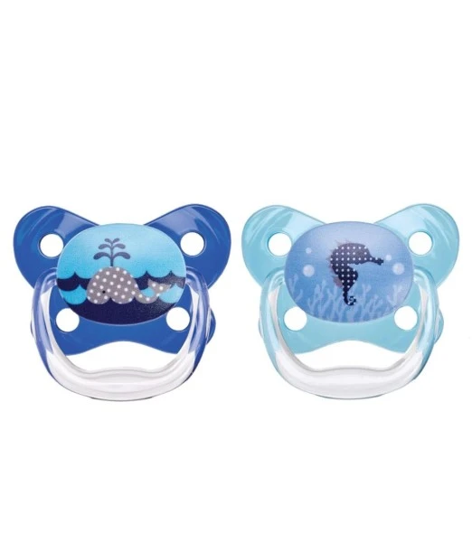 Dr Brown’s pacifier, from 0 to 6 months, Butterfly blue, pack of 2