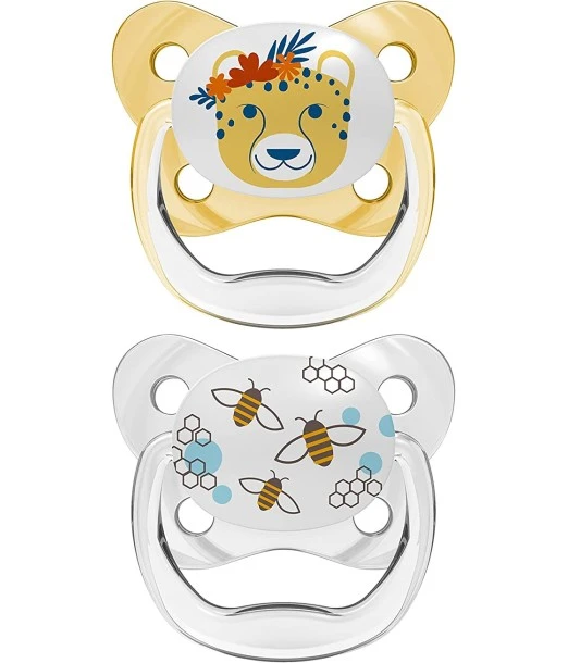 Dr Brown’s pacifier from 6 to 18 months Butterfly yellow pack of 2