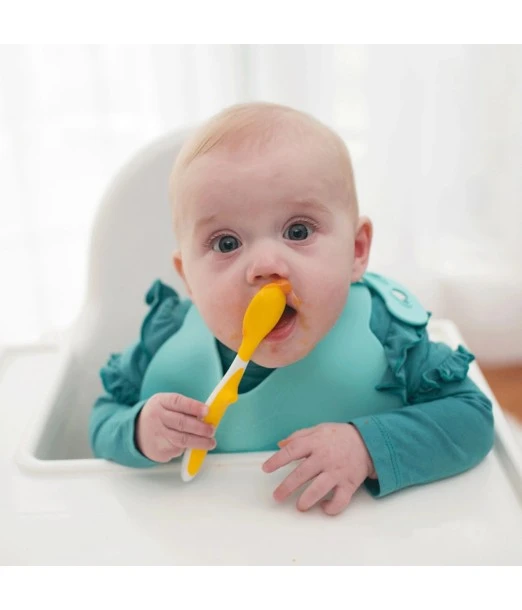 Dr Brown's 2 soft-tipped spoons, green and yellow, from 4 months 2