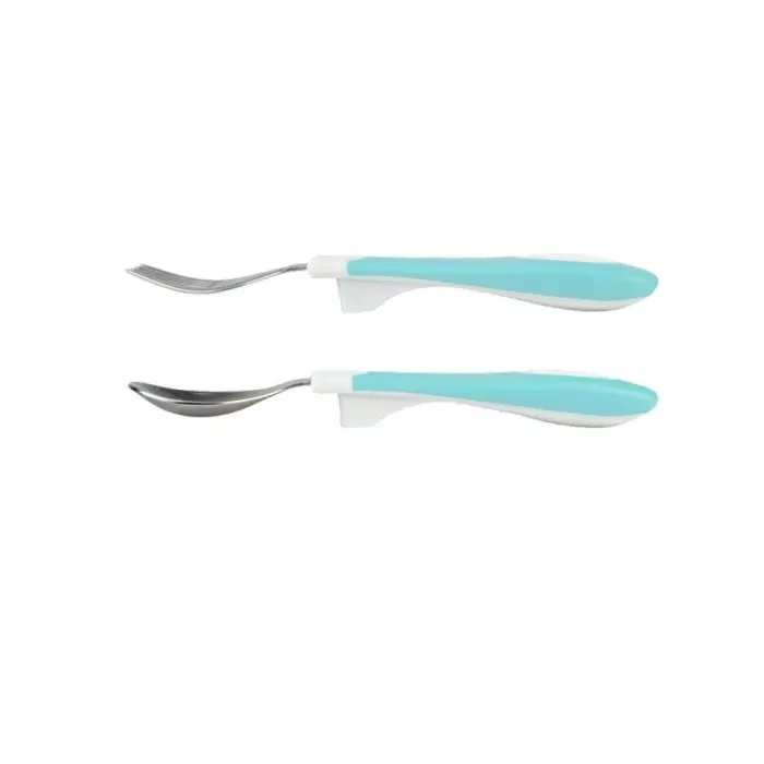 Dr Brown's Set couverts en inox 12m+ Bleu Vaisselle bébé - Dr