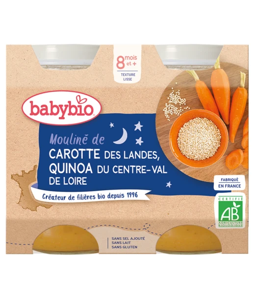 Babybio Carrot Quinoa 2 x 200 g from 8 months