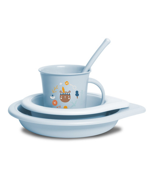 Suavinex Coffret repas Into the Forest 6m+ Bleu Vaisselle bébé 