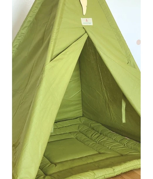 Minitribe Tipi tent with quilted mat – Green 2