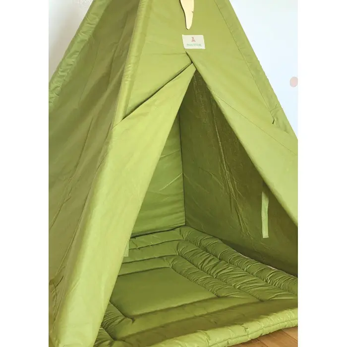 Minitribe Tente Tipi avec tapis matelassé – Vert Déco chambre