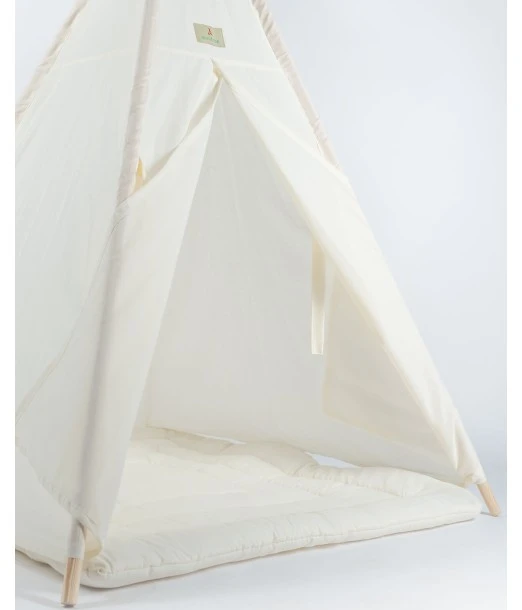 Minitribe tipi tent with padded mat – white 2