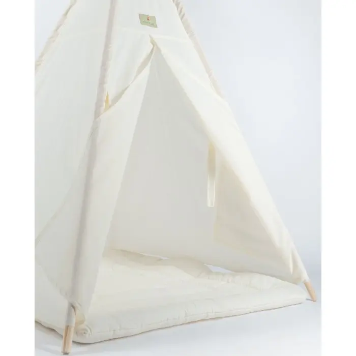 Minitribe Tente Tipi avec tapis matelassé – Blanc Déco chambre