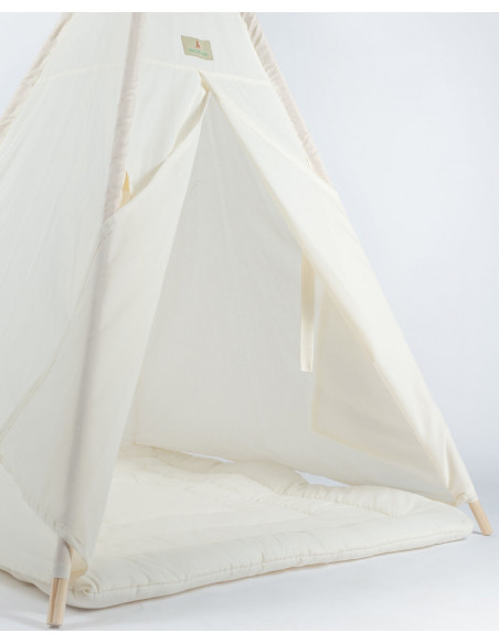Minitribe Tente Tipi avec tapis matelassé – Blanc dans Déco chambre bébé chez Baby And Mom Maroc