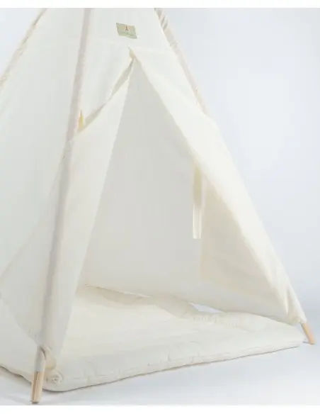 Minitribe Tente Tipi avec tapis matelassé – Blanc Déco chambre
