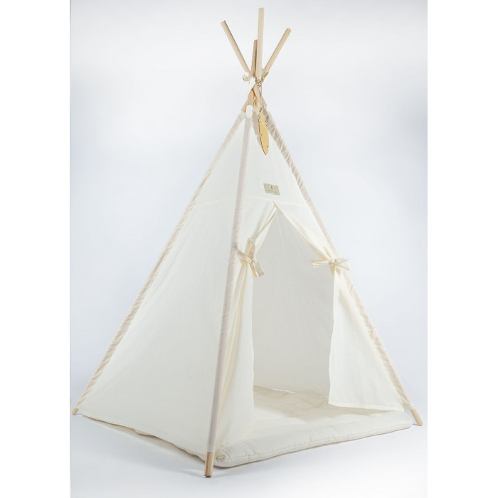 Minitribe Tente Tipi avec tapis matelassé – Blanc dans Déco chambre bébé chez Baby And Mom Maroc