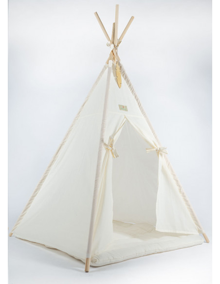 Minitribe Tente Tipi avec tapis matelassé – Blanc dans Déco chambre bébé chez Baby And Mom Maroc