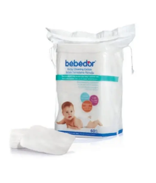 Coton Carrés Larges Bébé d'or 60unités Accessoires de toilette 