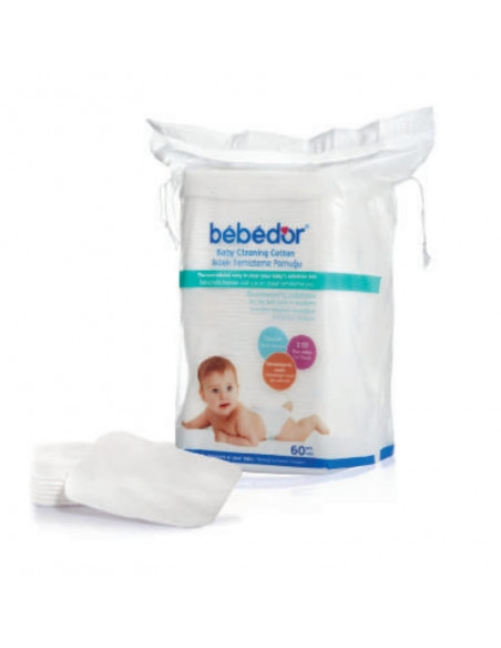 Coton Carrés Larges Bébé d'or 60unités Accessoires de toilette 