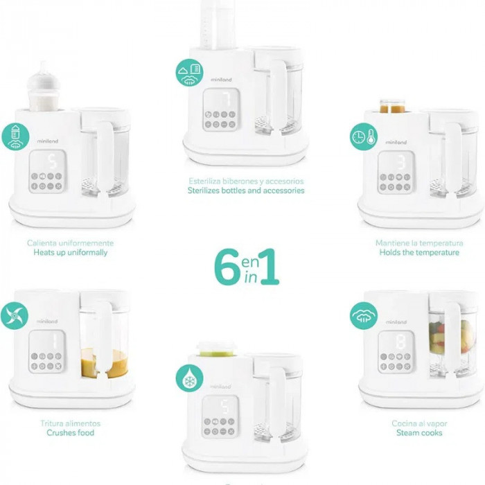 Miniland Robot cuiseur Chefy 6en1 Robot cuiseur - Miniland