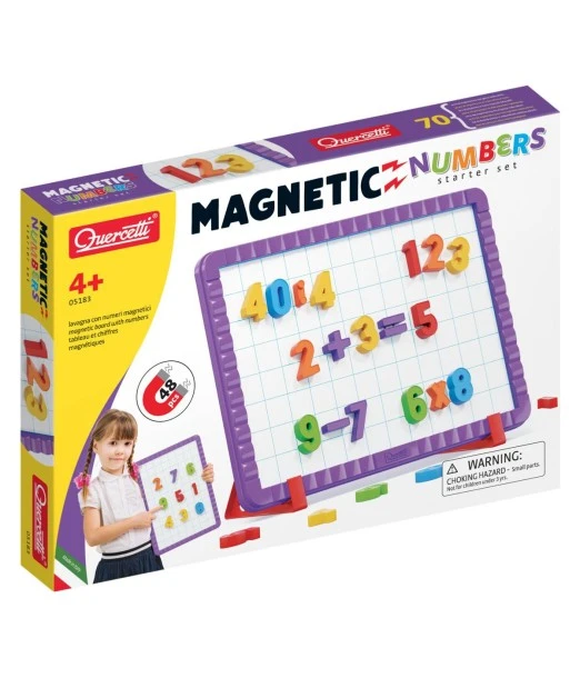 Quercetti magnetic board with 48 numbers, from 4 to 8 years