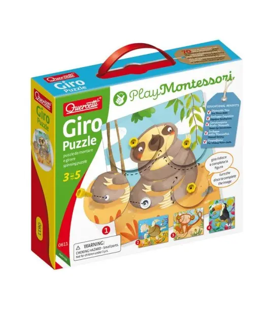 Quercetti Puzzle Giro Montessori 3-5ans Jeux éducatifs -