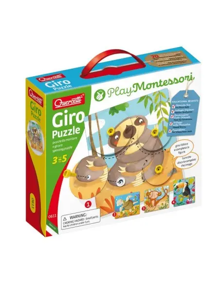 Quercetti Puzzle Giro Montessori 3-5ans Jeux éducatifs -
