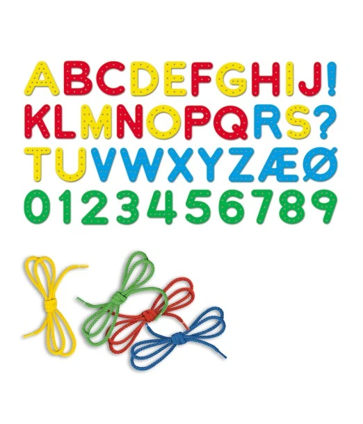 Quercetti Montessori letters and numbers lacing game from 3 to 7 years 2