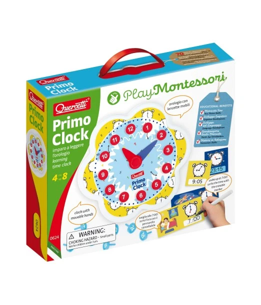 Quercetti Premiere Montessori clock from 4 to 8 years