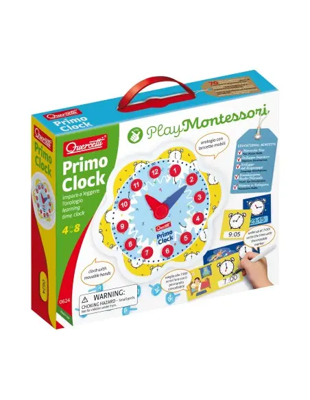 Quercetti Premiere Montessori clock from 4 to 8 years