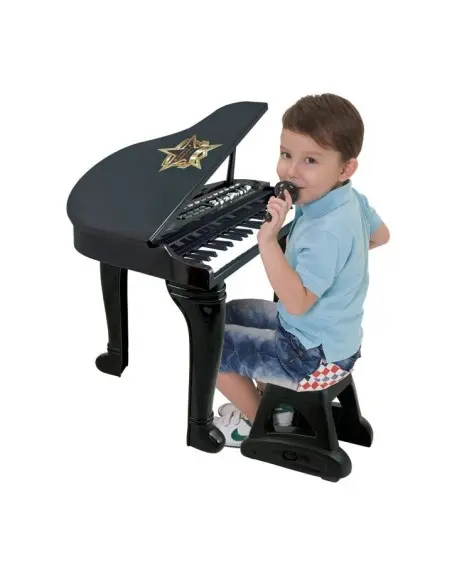 Winfun grand piano black 37 keys with microphone from 3 years — photo 3
